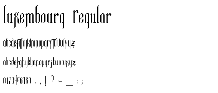 Luxembourg Regular font